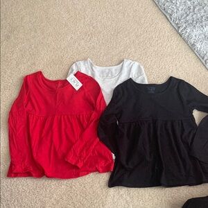 Long Sleeve Tees - Red, Gray, and Black